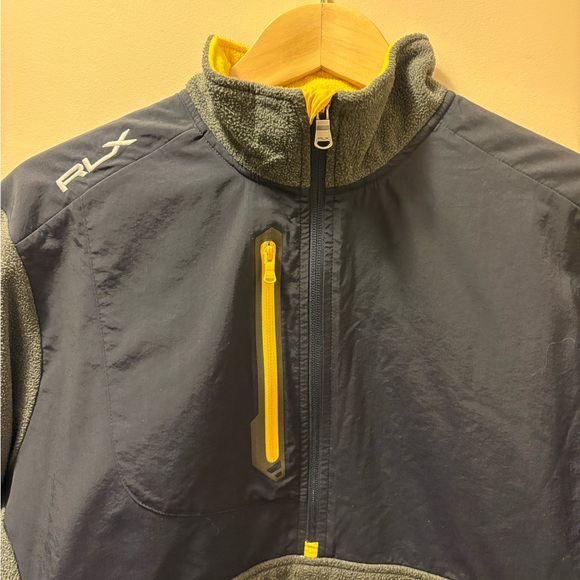 RLX Ralph Lauren Navy and Gray Quarter Zip Fleece M - Picture 4 of 8